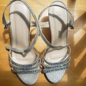 Silver David's Bridal shoes